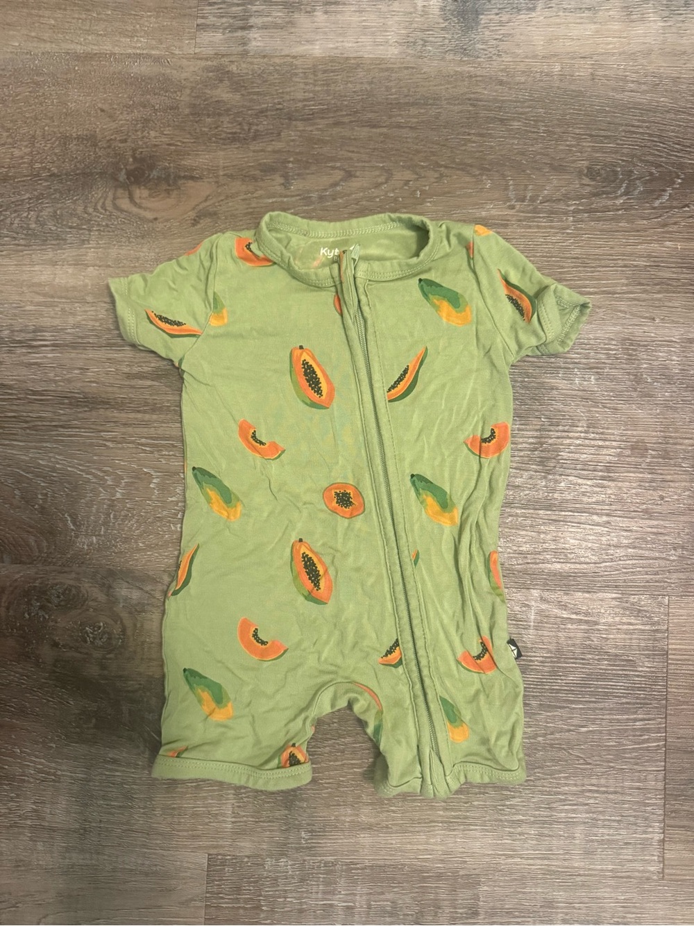Kyte BABY Papaya Shortie Romper 6-12 Months